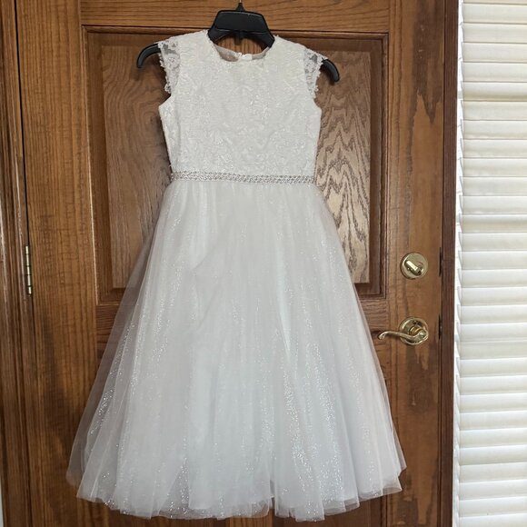 First Communion / Jr. Bridesmaid -Joan Calabrese Tulle Dress - Size 7 - … - Picture 2 of 15